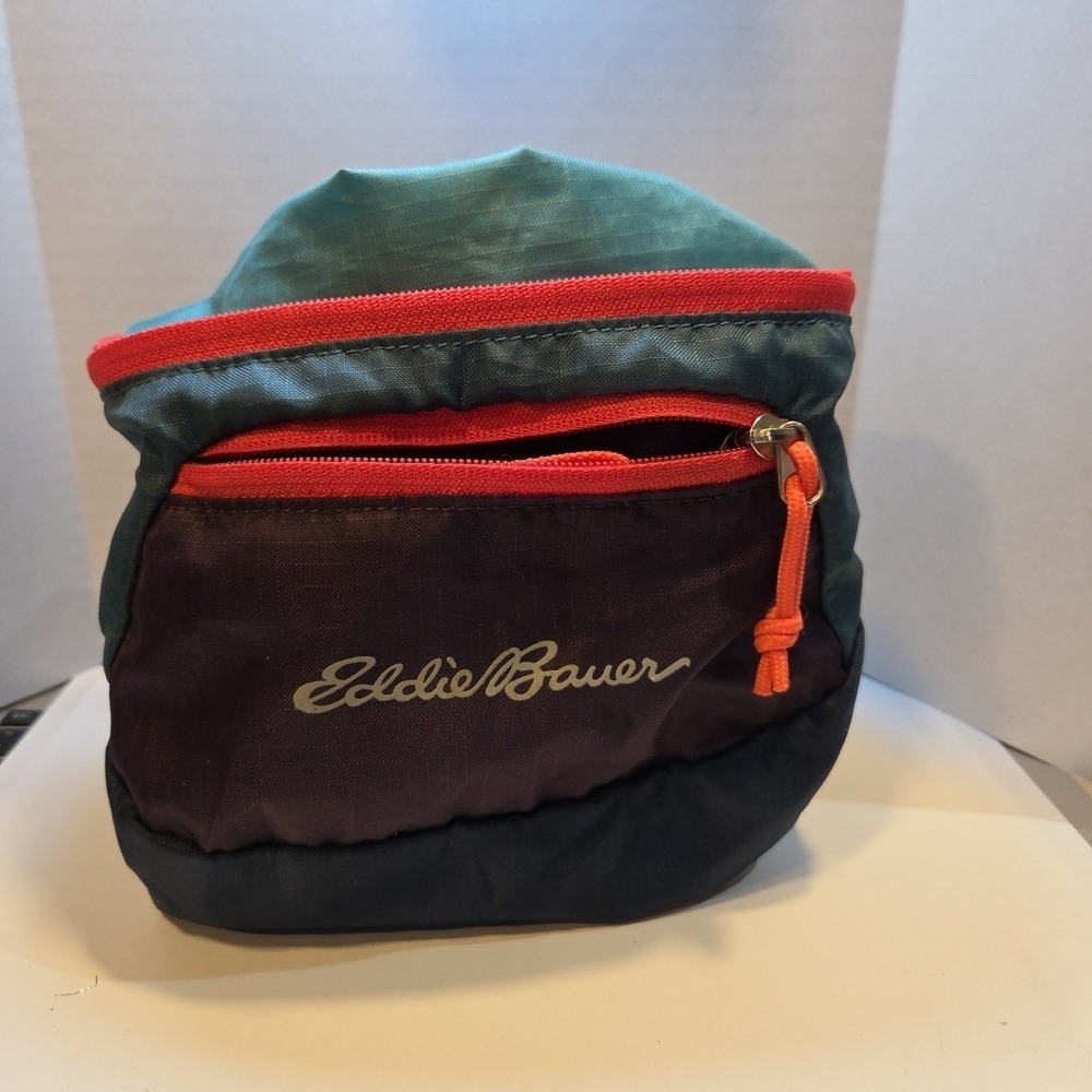Eddie Bauer Self Convertible Stowaway Waist‎ Pack Fanny Pack Teal Purple